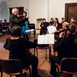 Najprej smo s flavtistko Anjo Colja izvedli Vivaldijev koncert za flavto in orkester.